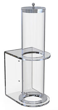 DISTRIBUTEUR MURAL EN PLEXIGLASS POUR GOBELETS Ø 70 MM