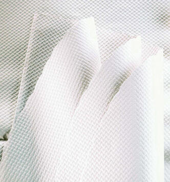 NAPPES EN PAPIER DAMASSÉ BLANC 80 X 120 CM X200