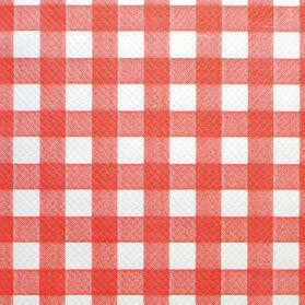 SETS DE TABLE EN PAPIER GAUFRÉ 40X30 CM DÉCOR CARREAUX ROUGES ET BLANCS X500