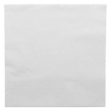 SERVIETTES EN PAPIER OUATE 30X30 CM, 2 PLIS BLANC X3200