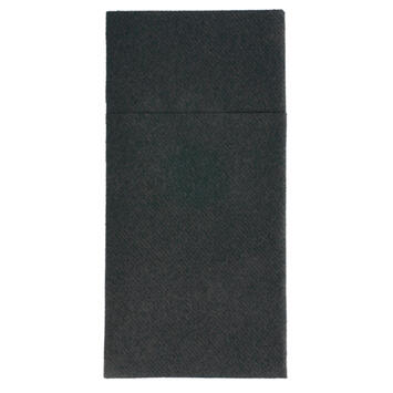 SERVIETTE POCHETTE 40X40CM NON TISSÉ NOIR X50