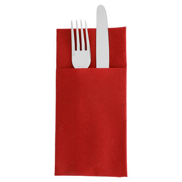 SERVIETTE POCHETTE 40X40CM NON TISSÉ BORDEAUX X50