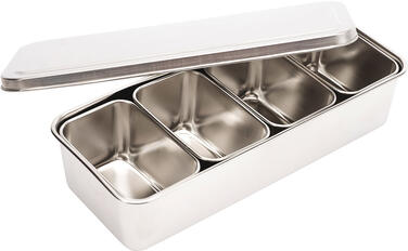 SET DE 5 MINI-PLATS JAPONAIS INOX POUR MISE EN PLACE