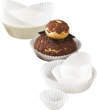 CAISSETTES PÂTISSIÈRES N°8 Ø 39X25 MM BLANCHES X1000