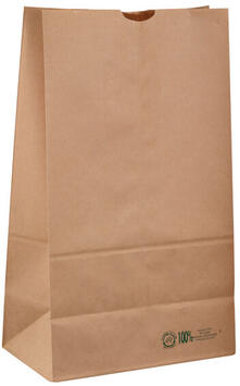 SAC SANS POIGNÉE PAPIER 21+14X39,5CM MARRON X500