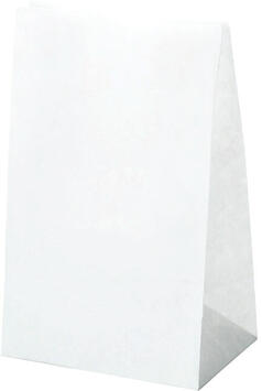SAC SANS POIGNÉE PAPIER 12+8X24CM BLANC X1000