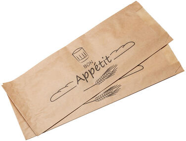 SAC SANDWICH PAPIER IMPRIMÉ 95X340MM MARRON X1000