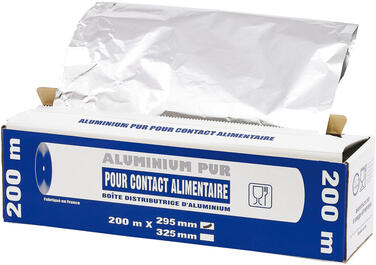 ALUMINIUM ROULEAU EN BOÎTE DISTRIBUTRICE 44CM X 200M