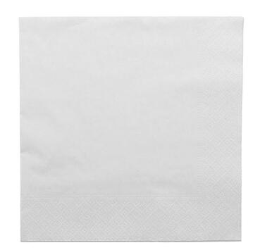 SERVIETTE 40X40CM OUATE 2 PLIS BLANC X100