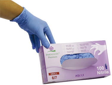 GANT NITRILE BLEU NON POUDRÉ TAILLE L BOITE X100