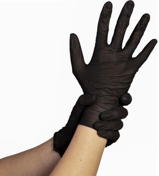 GANT NITRILE NOIR NON POUDRÉ TAILLE L BOITE X100