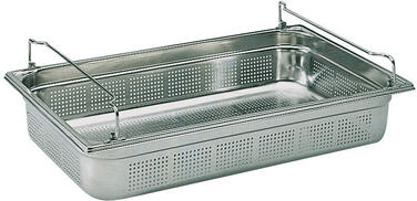 BAC GASTRONORME PERFORÉ AVEC ANSES PANIER GN 1/1 10 CM