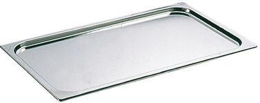 COUVERCLE INOX SANS POIGNÉE GN 2/1 BAC GASTRONORME SANS ANSE