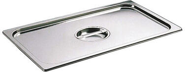 COUVERCLE INOX AVEC POIGNÉE GN 2/1 BAC GASTRONORME SANS ANSE