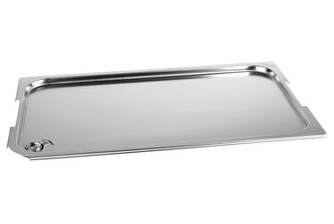 COUVERCLE INOX ÉTANCHE GN 1/4 POUR BAC GASTRONORME SANS ANSE