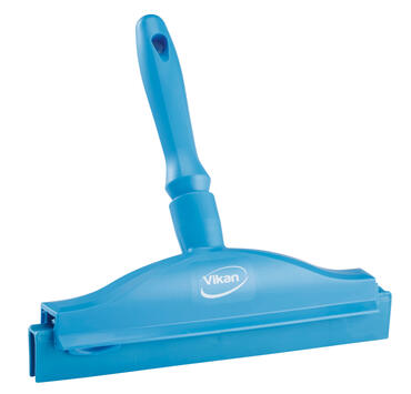 RACLETTE A MAIN ALIMENTAIRE DOUBLE-LAME 25CM BLEU