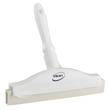 RACLETTE A MAIN ALIMENTAIRE DOUBLE-LAME 25CM BLANC