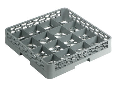 PANIER DE BASE AVEC CLOISONS POUR 16 VERRES INCLINÉS