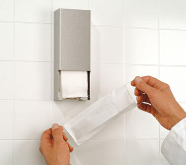 BOÎTE DE DISTRIBUTION INOX MURALE POUR MASQUES 237X88X48 MM