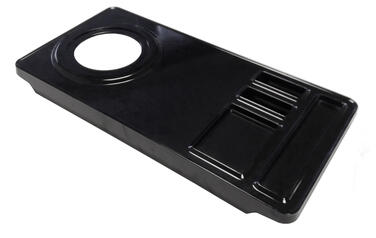 PLATEAU MAESTRO NOIR PERÇÉ AVEC ENCOCHES POUR SACHETS