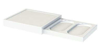 PLATEAU MODULABLE SALLE DE BAIN ORCHESTRO MÉLAMINE BLANC