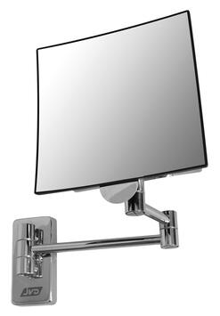 MIROIR ÉCLIPS CARRÉ SIMPLE BRAS TUBULAIRE LAITON CHROME