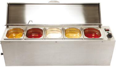 BAIN-MARIE À SAUCES POUR 5 BACS GN 1/6