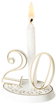 BASES BLANCHES POUR BOUGIE ET ANNÉE DE NAISSANCE X10