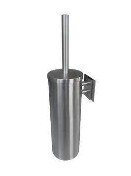 BALAIS BROSSE WC AVEC SUPPORT MURAL INOX BROSSE