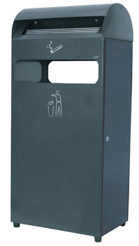 CENDRIER CORBEILLE 4,7L/48L GRIS ANTHRACITE