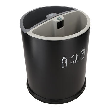 CORBEILLE DE TRI 2X5L NOIR