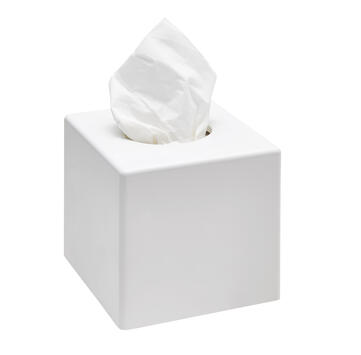 BOÎTE À MOUCHOIRS CARRÉE SANIBOX BLANC