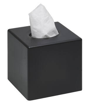 BOÎTE À MOUCHOIRS CARRÉE SANIBOX NOIR MAT