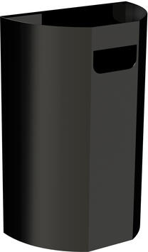 POUBELLE MURALE DEMI LUNE 20L NOIR