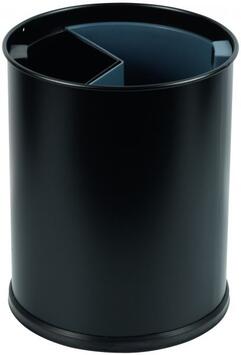POUBELLE DE TRI 13L 2 FLUX NOIR