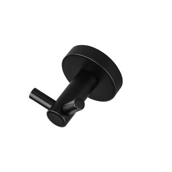 PATÈRE DOUBLE NOIR MAT