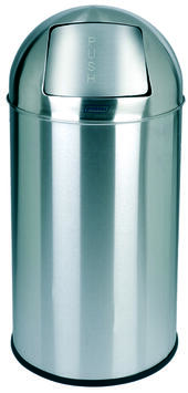POUBELLE DOME A TRAPPE 40L INOX