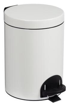 POUBELLE A PEDALE SANELIA 5L BLANC