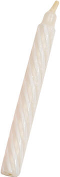 BOUGIES TORSADÉES FINES Ø 6 H60 MM BLANCHES X100