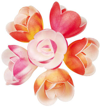 DÉCORS EN PAIN AZYME, FLEURS AZYME PASTEL Ø 40 MM X72