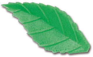 DÉCORS EN PAIN AZYME, FEUILLES DE ROSE VERT CLAIR 38 MM X500
