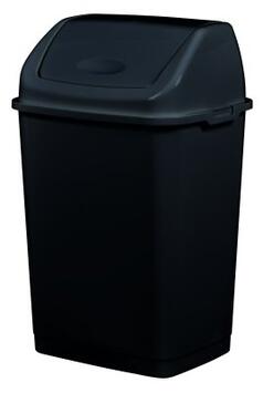 POUBELLE COUVERCLE BASCULANT CLAP GREEN 35L NOIR