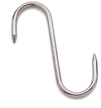 ESSES DE BOUCHERIE INOX 2 POINTES 18 CM DIAMÈTRE 6 MM X10