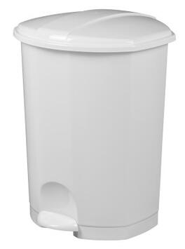 POUBELLE A PEDALE PRIMA 50L BLANC