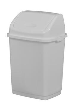 POUBELLE COUVERCLE BASCULANT CLAP 10L BLANC