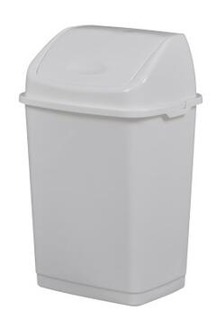 POUBELLE COUVERCLE BASCULANT CLAP 18L BLANC