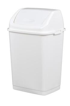 POUBELLE COUVERCLE BASCULANT CLAP 35L BLANC
