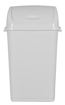 POUBELLE COUVERCLE BASCULANT CLAP 50L BLANC