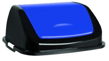 COUVERCLE BASCULANT 50L CLAP BLEU / NOIR