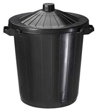 POUBELLE IMMEUBLE BAZI GREEN 80L NOIR X6